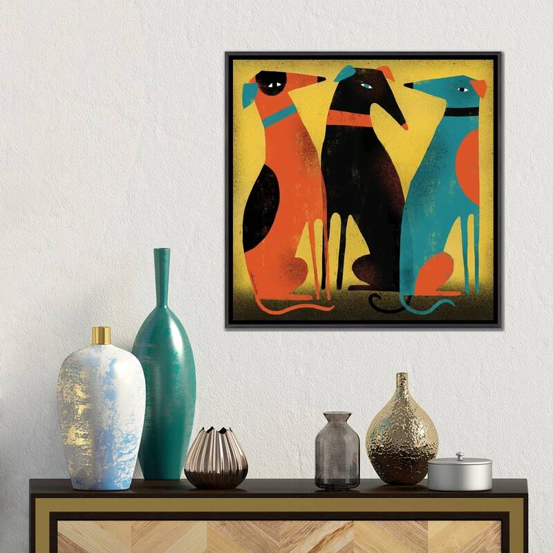 iCanvas "Greyhounds" by Terry Runyan Framed