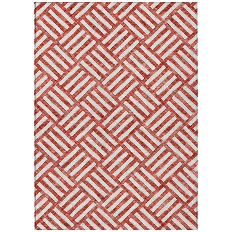 Machine Washable Indoor/ Outdoor Chantille Geo Modern Rug