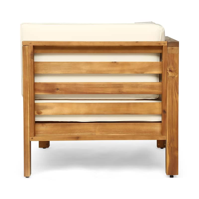 Roomfitters Outdoor 2-Piece Loveseat Set with Acacia Wood Frame and Weather-Resistant Cushions