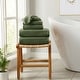 preview thumbnail 169 of 184, 100% Cotton Acacia Collection Ultra Absorbant Popcorn Bath Towels 6 Piece Set - Forest Green