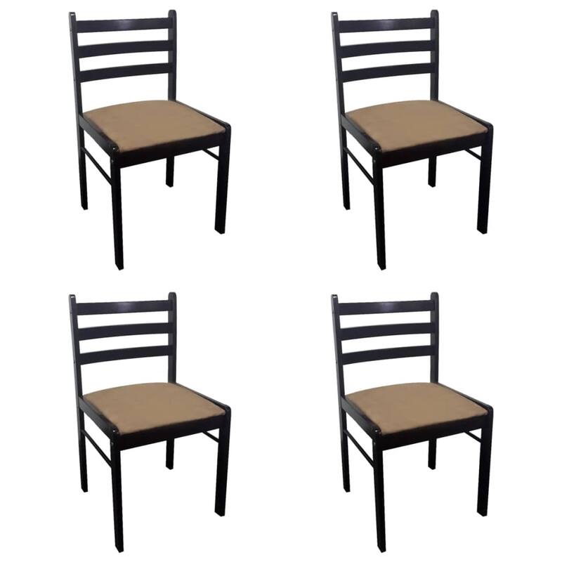 2/4/6 pcs Wooden Dining Chairs Square 2 Colours Selectable - 17.3" x 17.7" x 31.9"