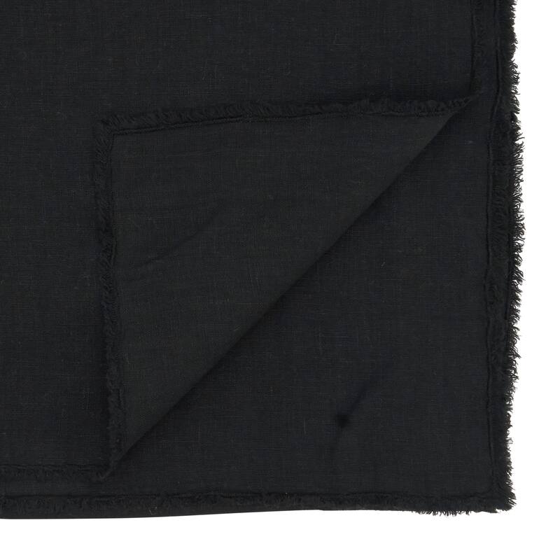 Fringed Linen Design Stone Washed Runner