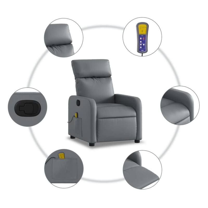 vidaXL Massage Recliner Chair Adjustable Footrests Massage Chair
