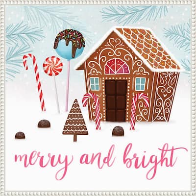 Sweet Holidays II by Victoria Borges (22 x 22 in.), Framed Canvas Wall Art Print - Sylvie Beaded White