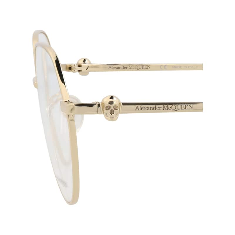 Alexander McQueen Round-Frame Metal Optical Frames