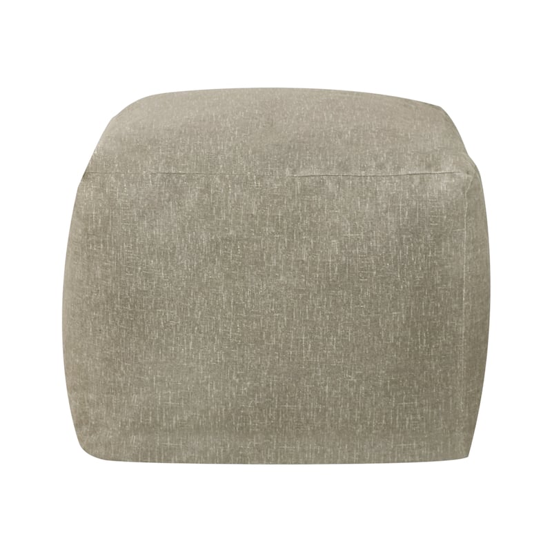 CraftPorch Glam 24 Inch Velvet Upholstered Pouf - Truffle Brown