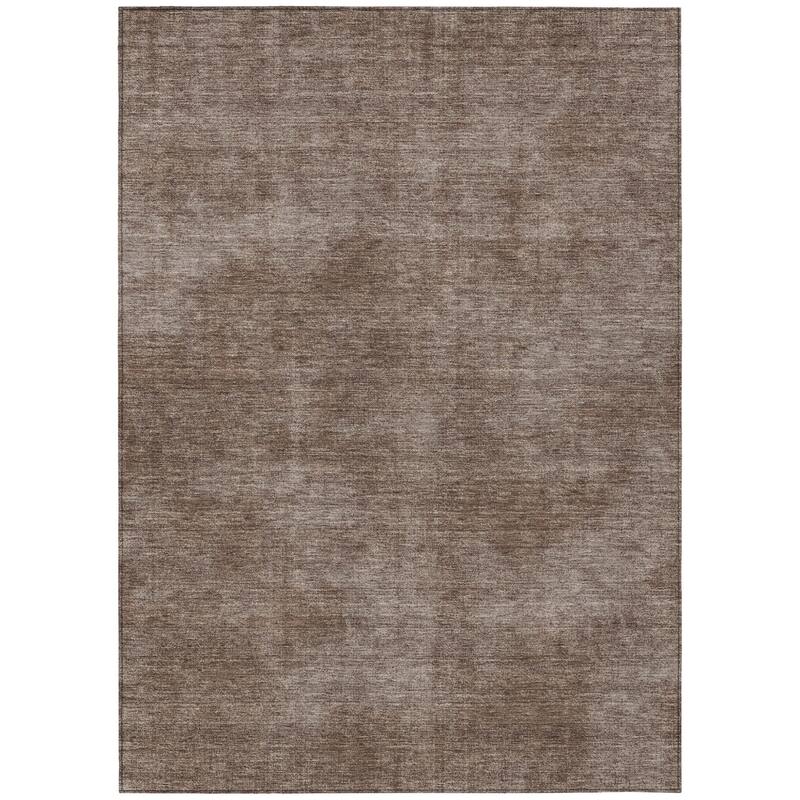 HomeRoots Solid Color Transitional Rectangle Outdoor Rug