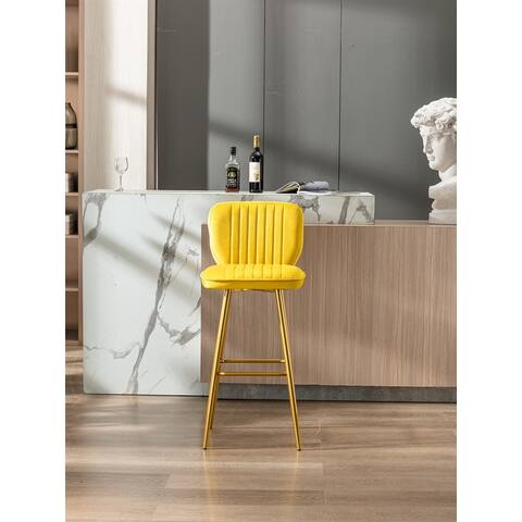 Bar Stools with Back and Footrest Counter Height Dining Chairs