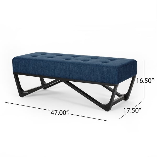 Ursa Contemporary Fabric Ottoman Bench by Christopher Knight Home