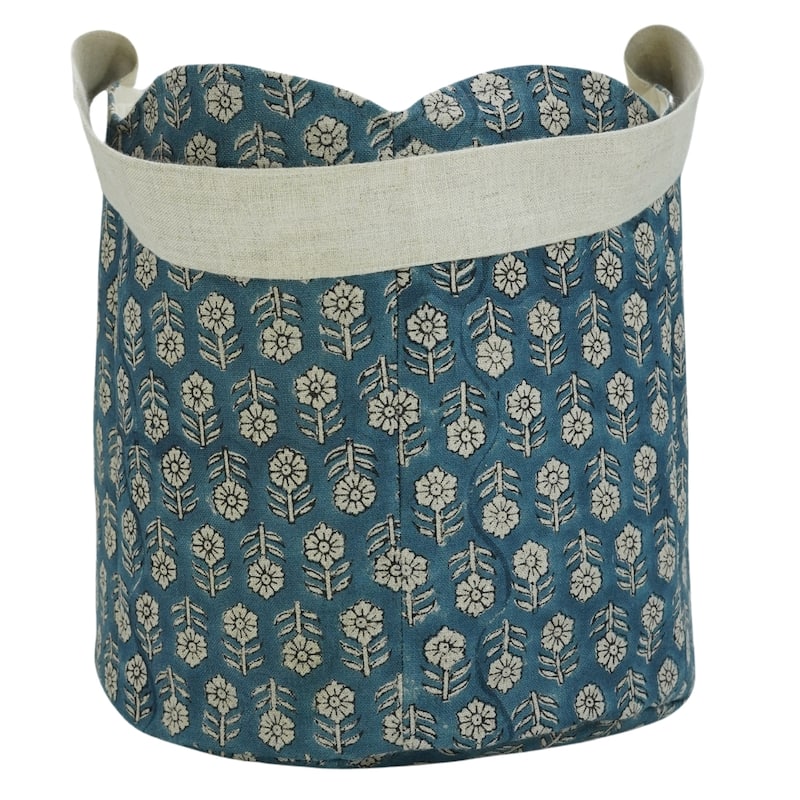 Fabdivine Handmade Floral Room Décor Nursery Storage Basket