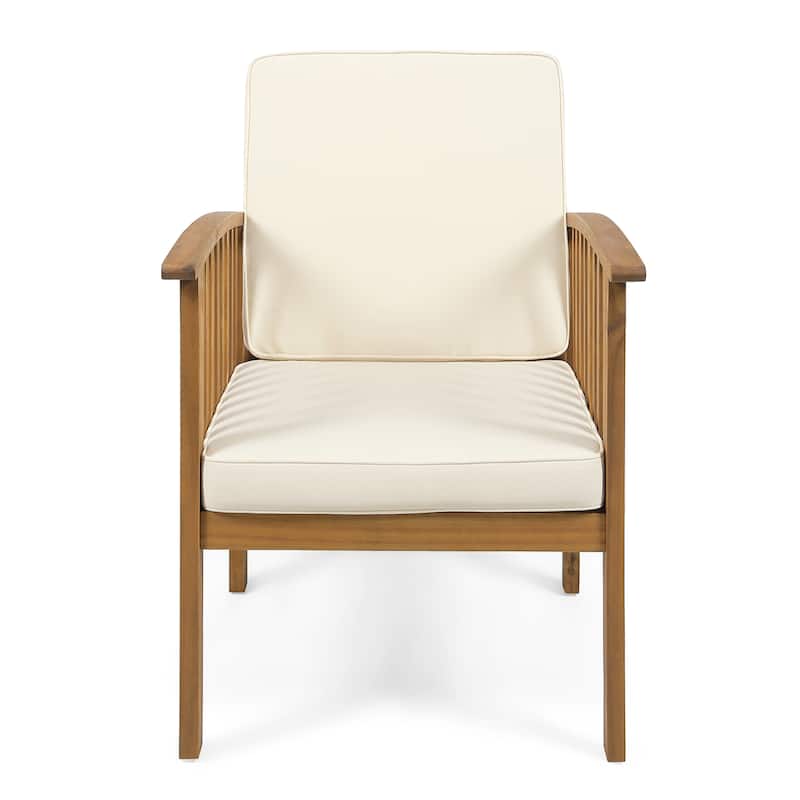 Casa Acacia Outdoor Acacia Wood Club Chairs(Set of 2) by Christopher Knight Home