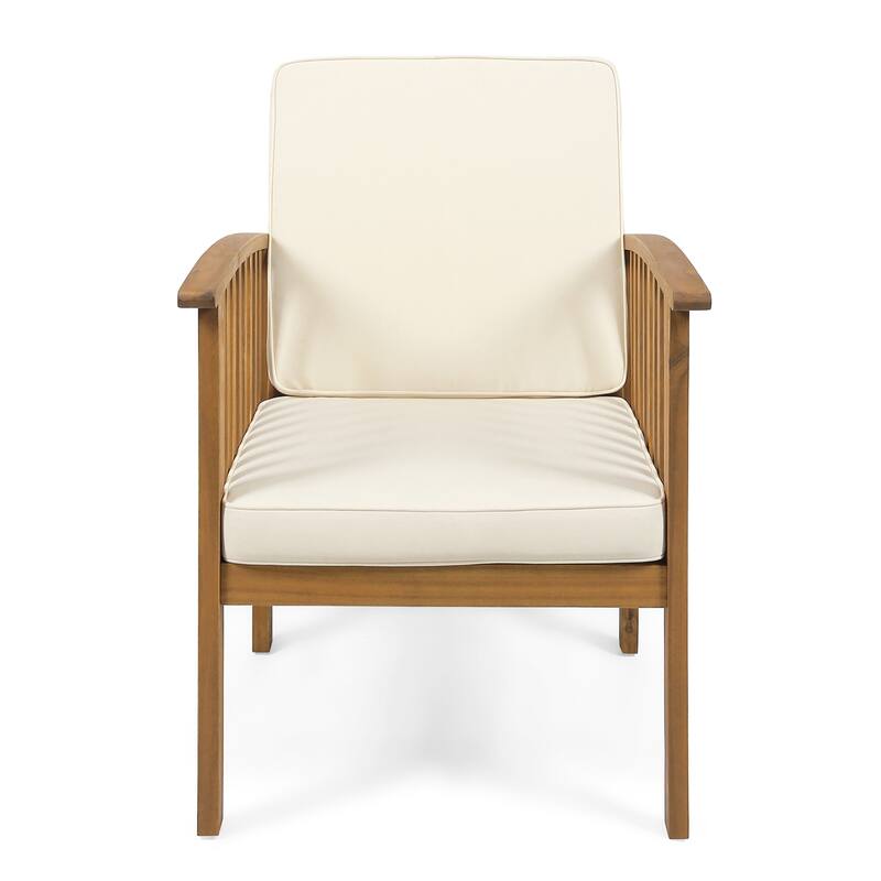 Christopher Knight Home - Hawkridge Patio Acacia Folding Table With 2 Club Chairs