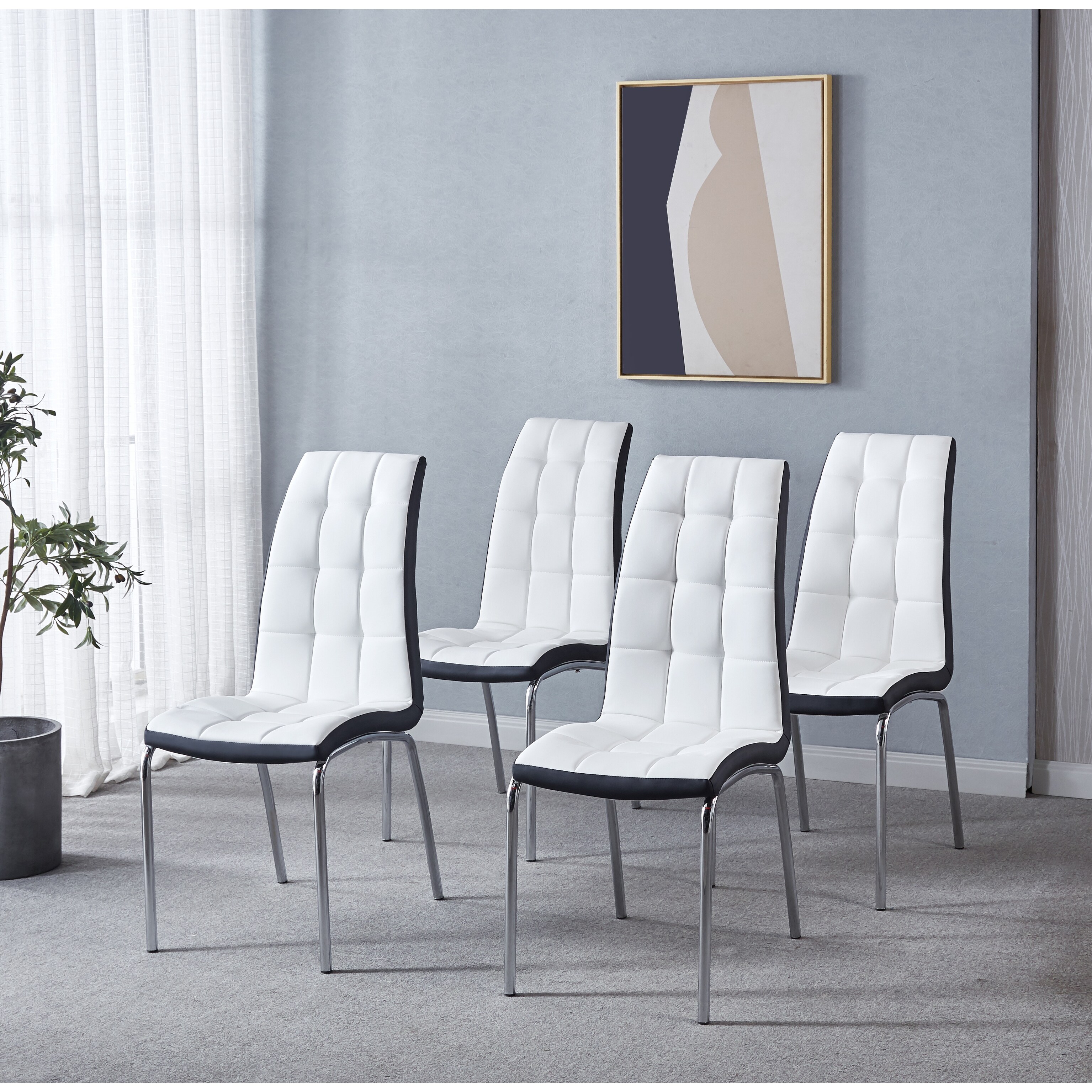 Modern dining chairs clearance metal legs