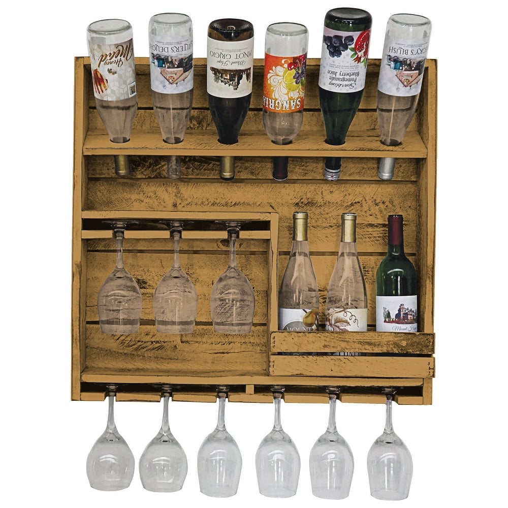 Farmhouse 9-Bottle Wine Display