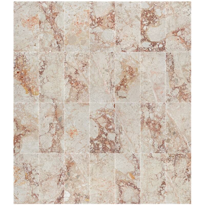 12*24 pink natural marble, natural stone, genuine marble, real marble, for wall and floor, polished marble tile, 1 box 4 pcs