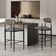 preview thumbnail 2 of 56, Christopher Knight Home Elmore Fabric and Iron 30 Inch Barstools (Set of 2) Charcoal/Black/Gold