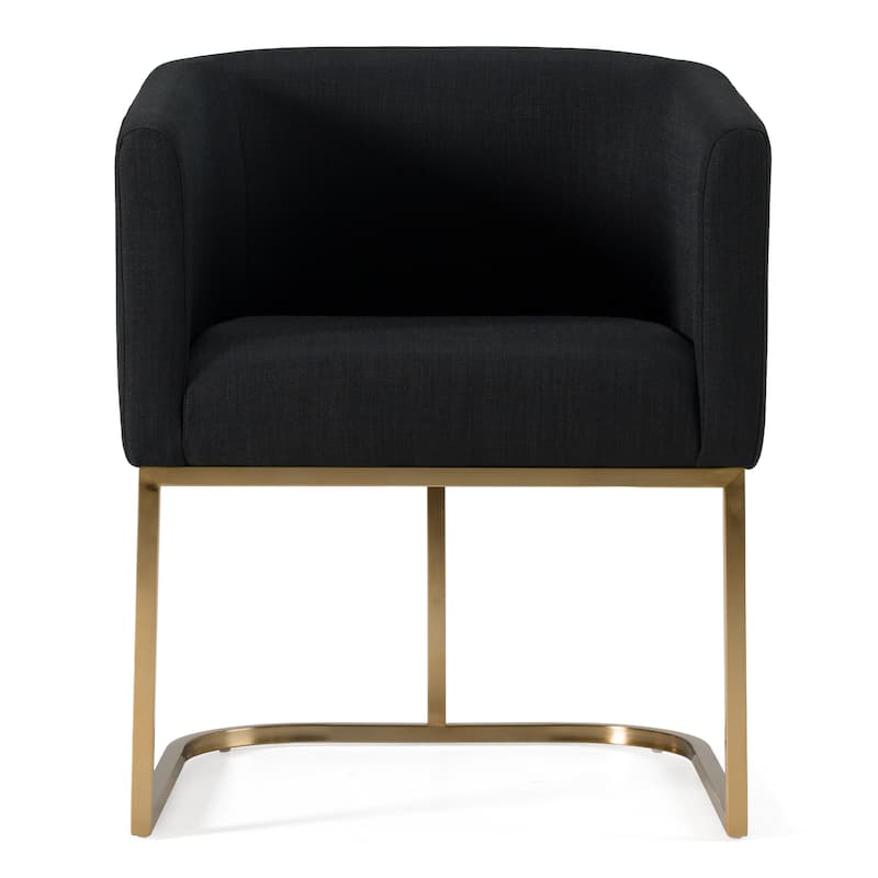 Modrest Yukon Modern Black & Antique Brass Dining Chair