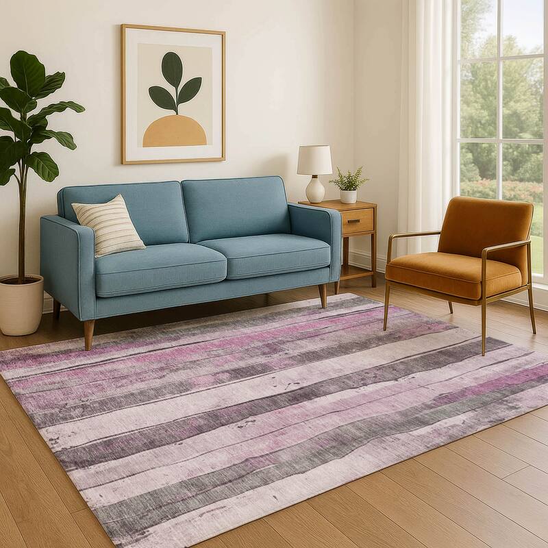 Premium Washable Super Soft Modern Stripe Mayfield Rug