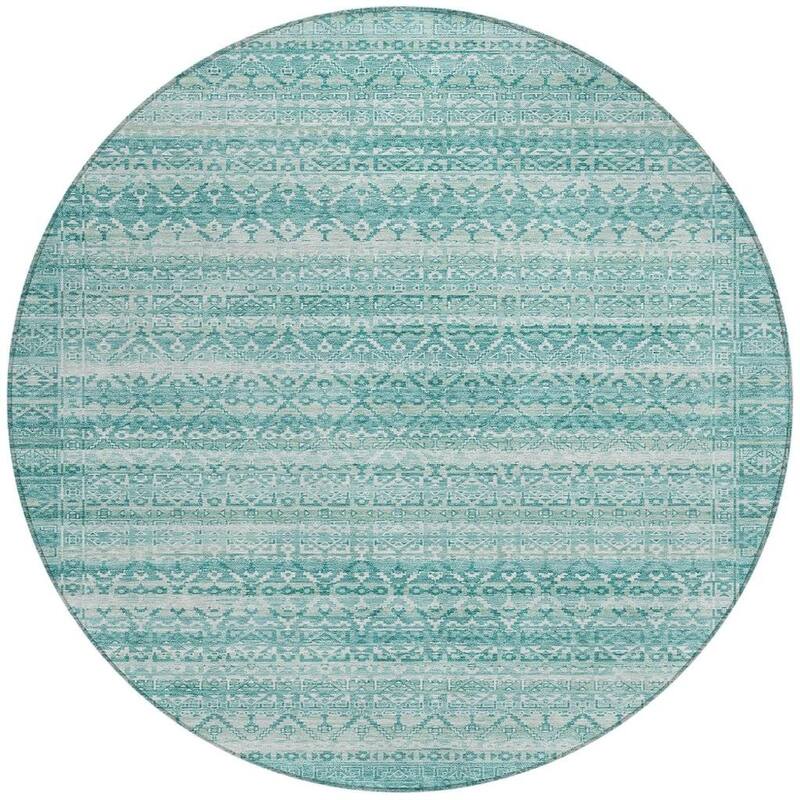 HomeRoots Striped Transitional Rectangle Outdoor Rug