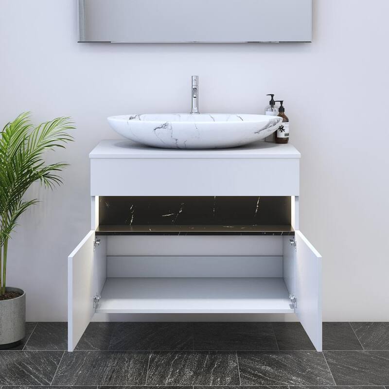 Laguna 2D 80 Floating Bathroom Vanity (32" Width)