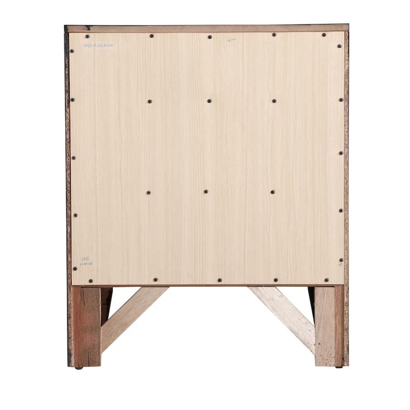 Modern 23-in Metal Knob 3-Drawer Wood Nightstand