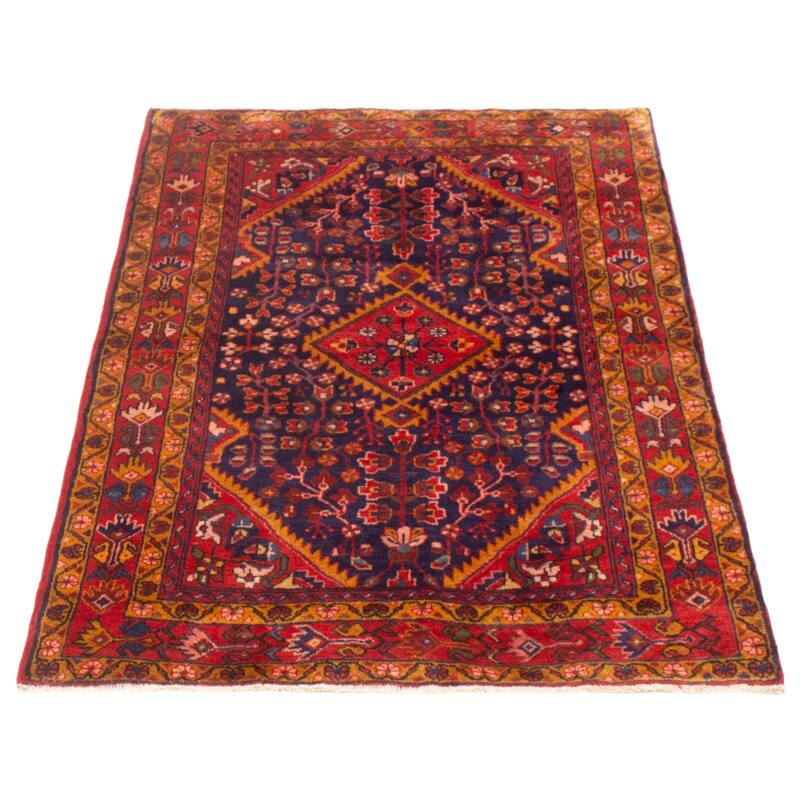 ECARPETGALLERY Hand-knotted Andelz Navy Wool Rug - 4'3 x 7'1