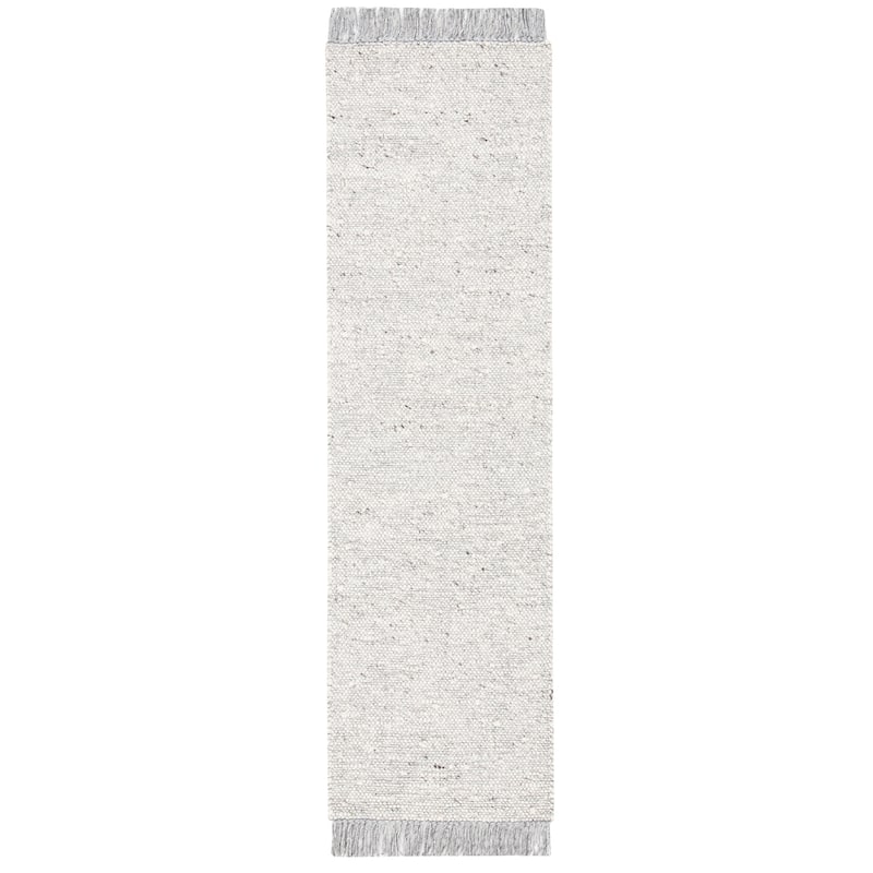 SAFAVIEH Handmade Vermont Larissa Wool Rug - 2'3" x 8' Runner - Ivory/Grey