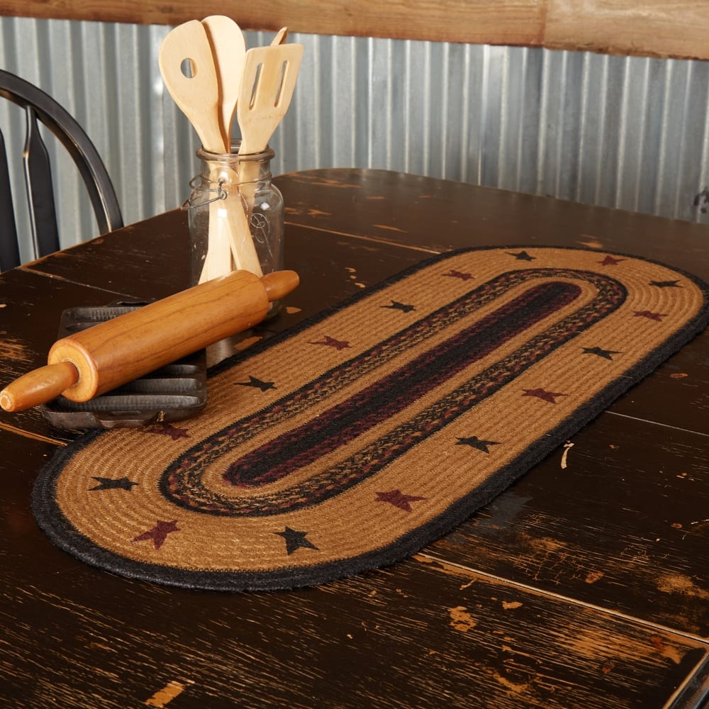 Heritage Farms Star Jute Oval Runner