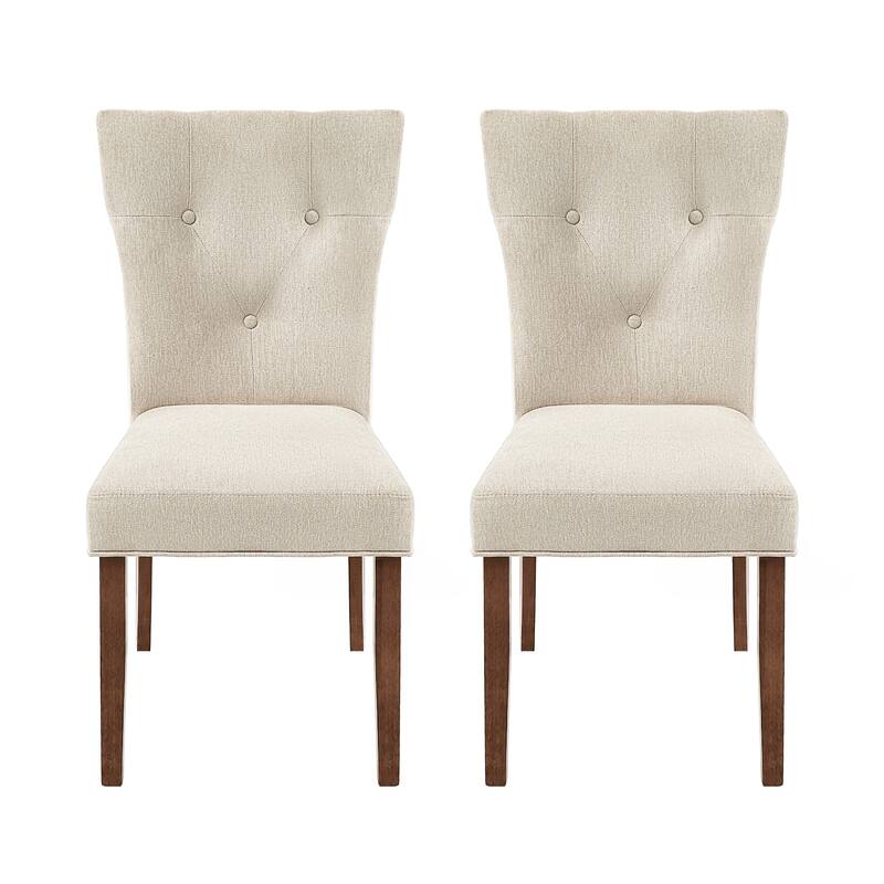 Chastin Farmhouse Rubberwood Upholstered Dining Chair (set of 2) by Christopher Knight Home