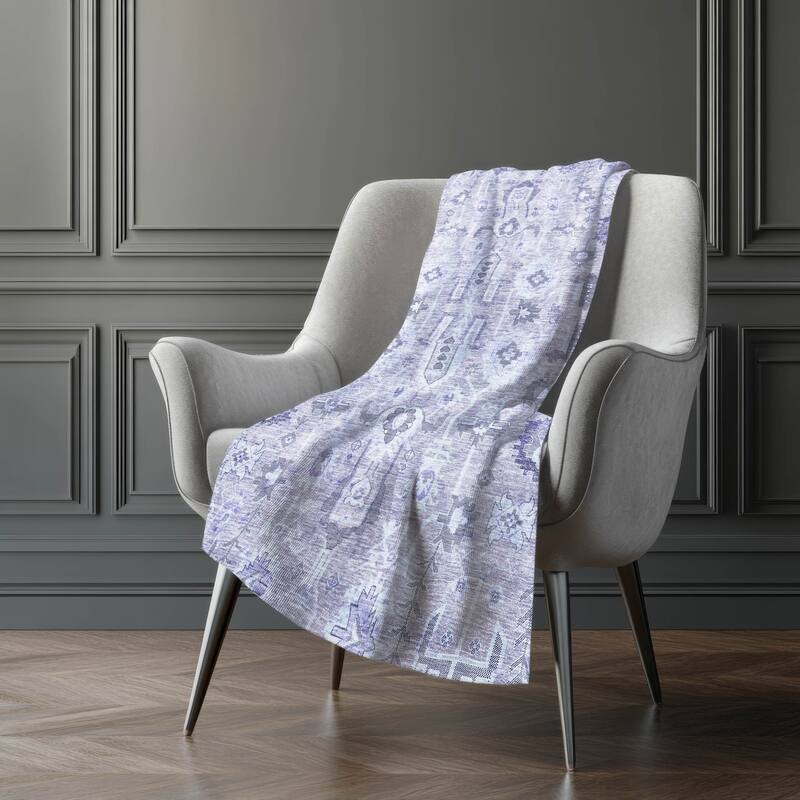 Premium Machine Washable Boho Global Sherpa Throw Blanket