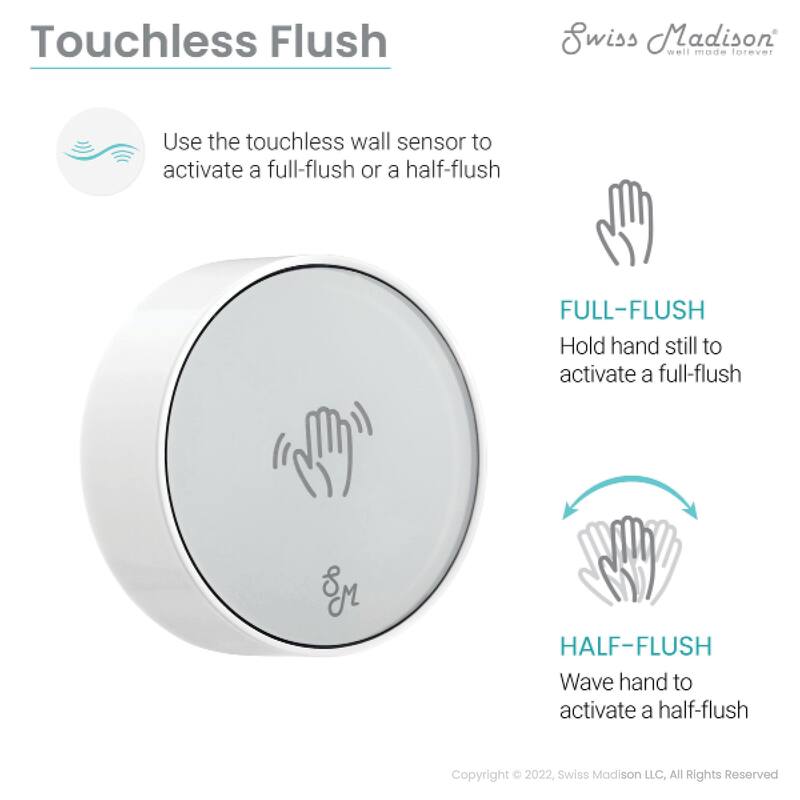 Sublime One Piece Elongated Toilet with Touchless Retrofit Dual Flush 1.1/1.6 gpf