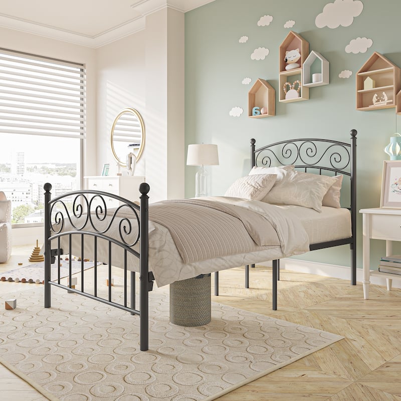 Bed Frame with Headboard and Footboard