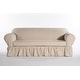 preview thumbnail 4 of 6, Washed cotton Ruffled 2 piece loveseat slipcover