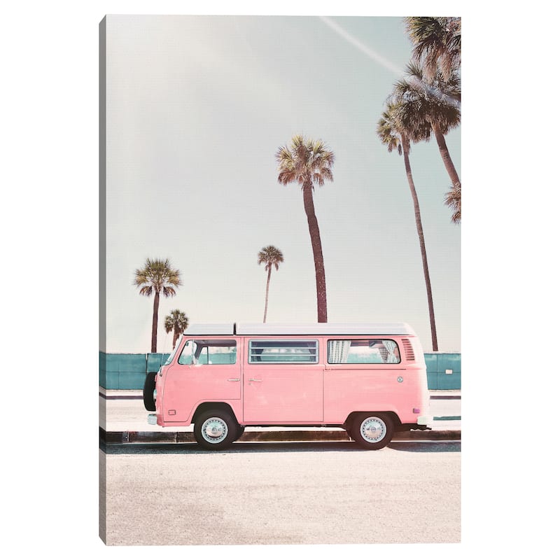Pink Van by Sisi and Seb Canvas Art Print