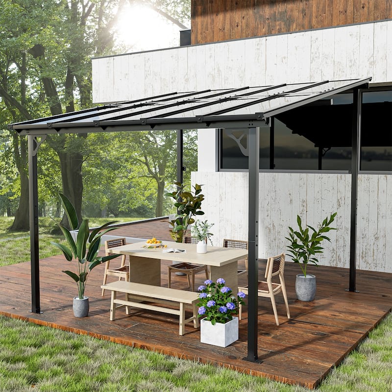 10'x 10' Gazebo, Wall Mounted Gazebos Pergola on Clearance - 10'x 10'