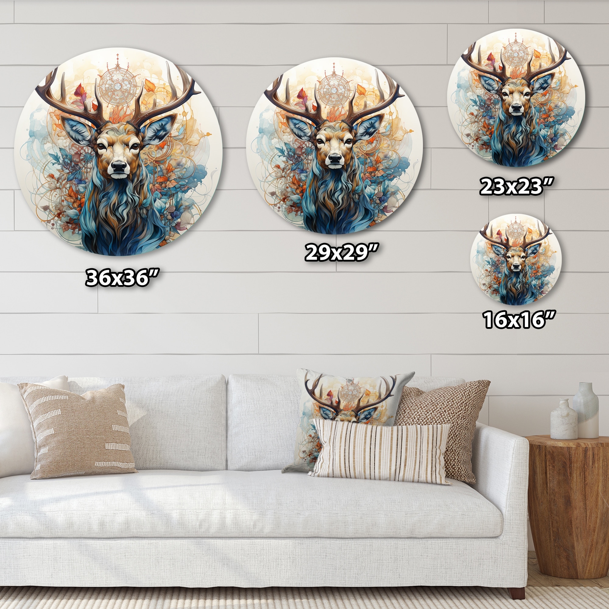 PRINTS Deer Wall Art (W 40 x H 50 x D 2.5 cm)