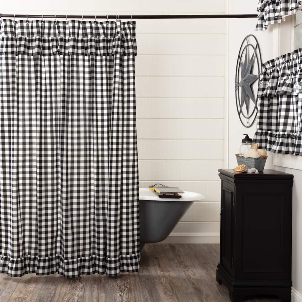Annie Buffalo Check Ruffled Shower Curtain