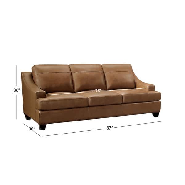 dimension image slide 1 of 2, Merona Top Grain Leather Sofa