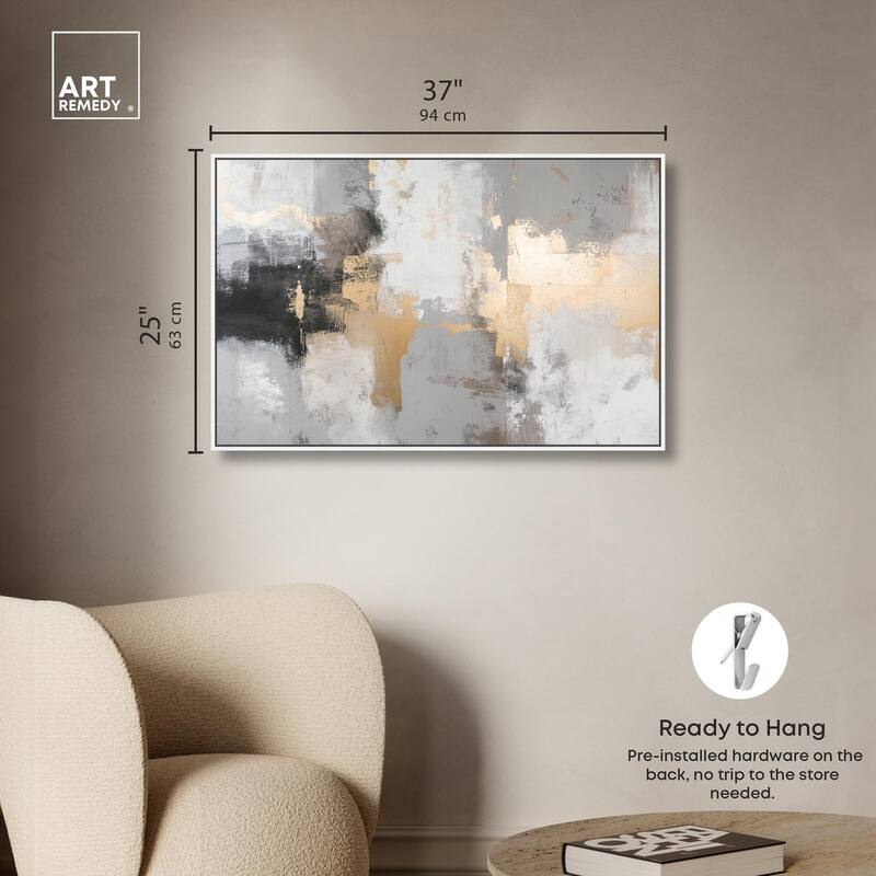 Gilded Gray II Canvas by Art Remedy