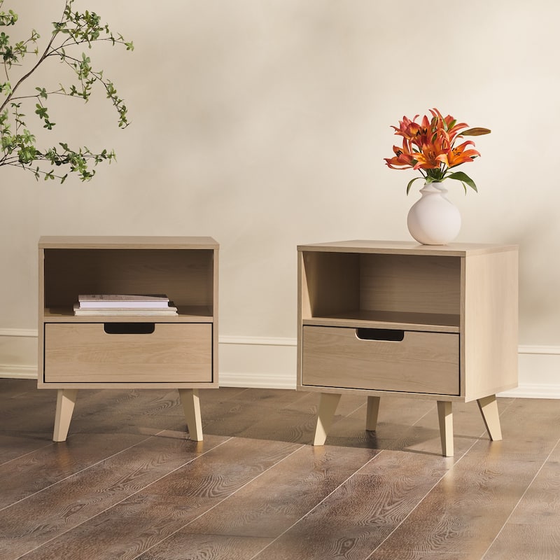 Middlebrook Designs Modern 1-Drawer Nightstand (Set of 2)