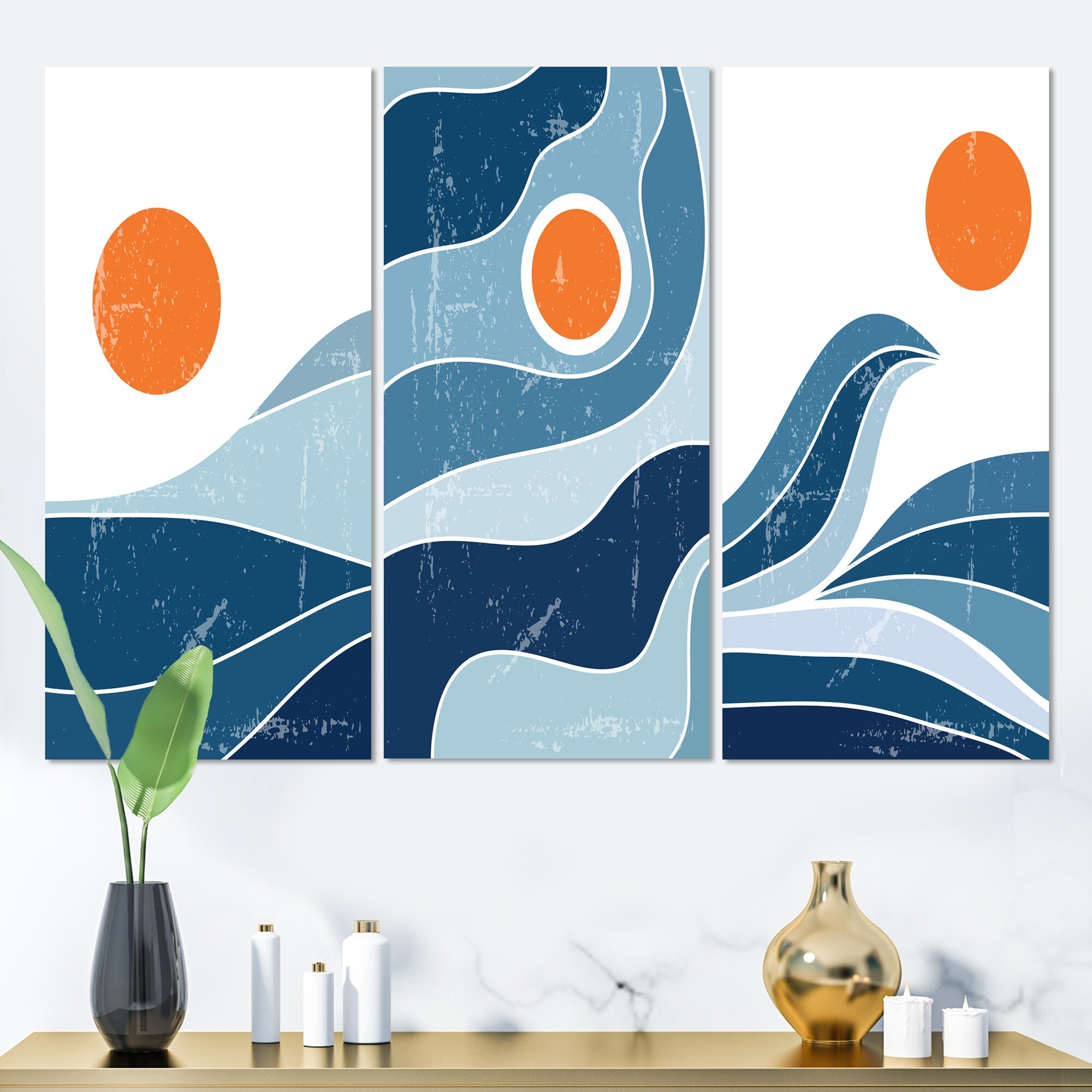 Designart 'Japanese Vintage Abstract Retro Designs X' Mid-Century