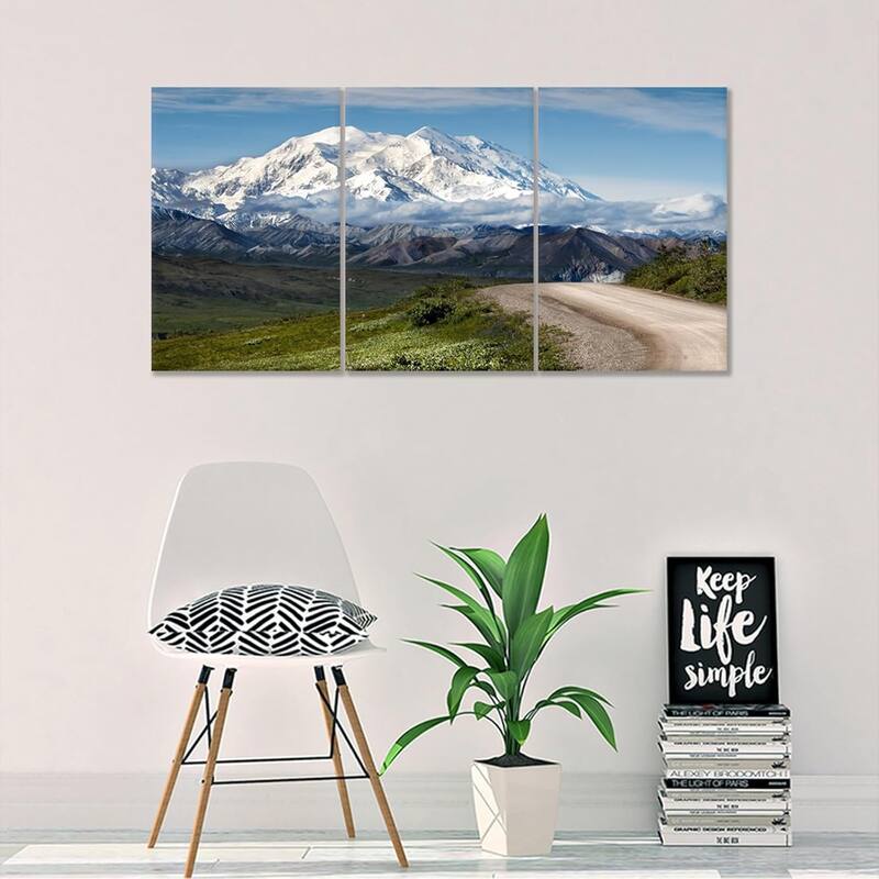 Snow Mountains Canvas Wall Art Winter Snowscape