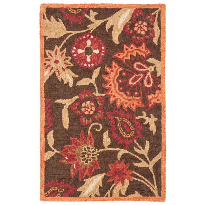 SAFAVIEH Handmade Blossom Ottavina Modern Floral Wool Rug