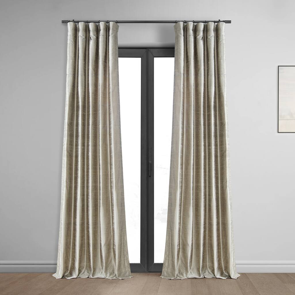 Exclusive Fabrics Signature Cashmere Textured Silk Curtain (1 Panel)