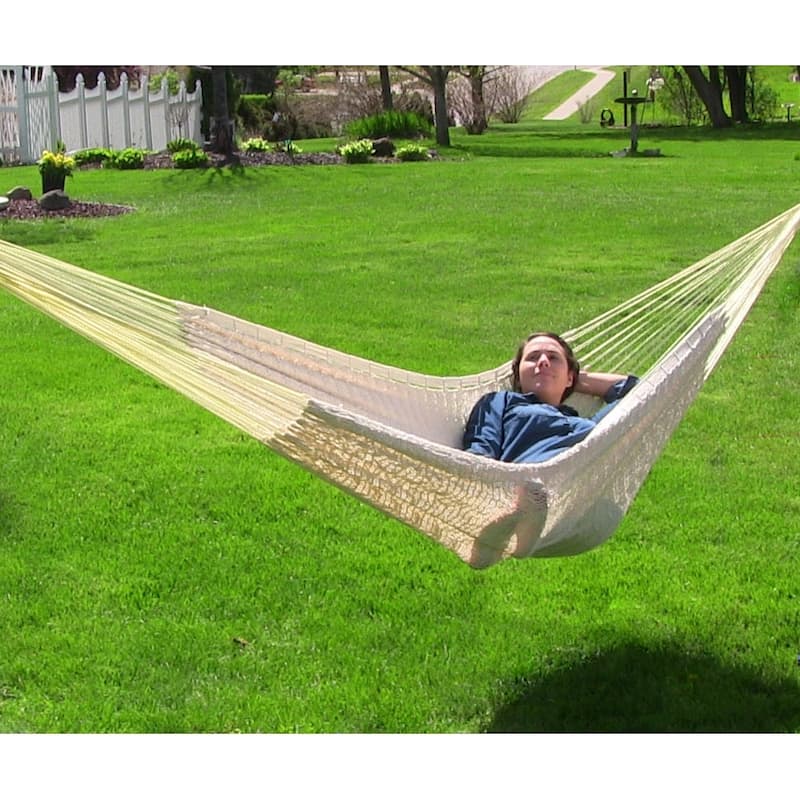 Sunnydaze XXL Thick Cord Mayan Hammock & Hammock Stand