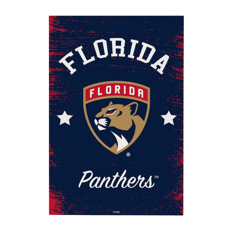 Florida Panthers Wooden Door Decor Wall Sign - Multi-Color