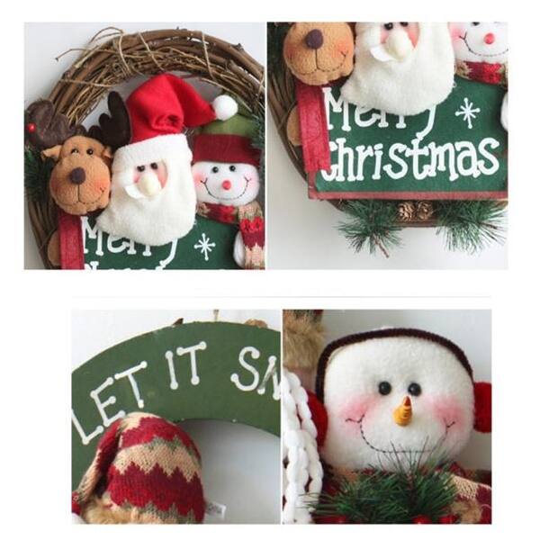 Christmas Wreath 36cm Christmas Rattan Ring Wreaths Christmas