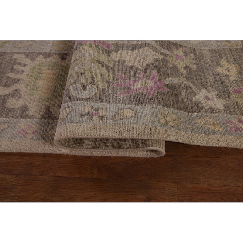Vegetable Dye Oushak Turkish Large Area Rug Hand-Knotted Wool Carpet - 10'0" x 13'11"