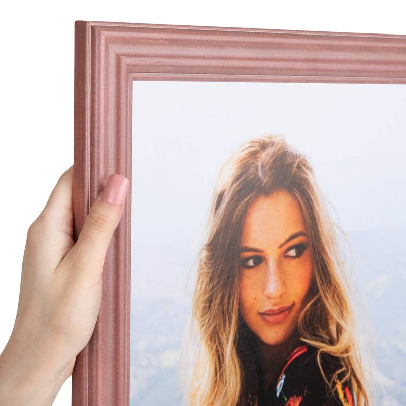 ArtToFrames Rustic Waves 18x26 Inch Picture Frame, 1.50 Inch Wood Poster Frame Available in Multiple Colors (56673-18x26) - Ridged Mauve - 18x26