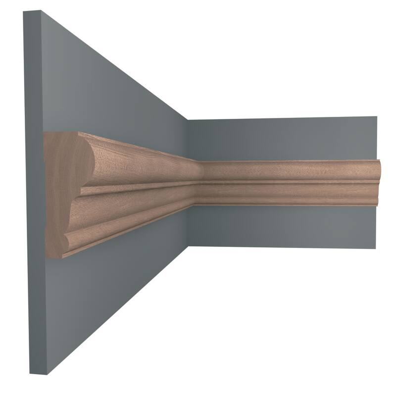 WM392 1-in D x 2-3/8-in W x 96-in L Americraft Solid Hardwood Stain Grade Chair Rail Moulding